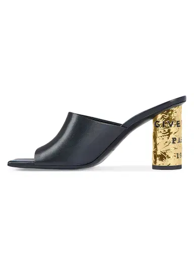 Givenchy Women's Tape Heeled Mules in Leather - Black | Thumbnail 3 Givenchy Women's Tape Heeled Mules in Leather - Black | Thumbnail 3