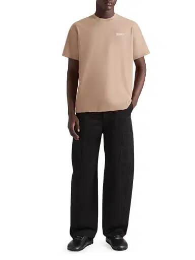 Givenchy Men's T-Shirt in Cotton with Paris Gros Grain - Beige - Size XXL | Thumbnail 3