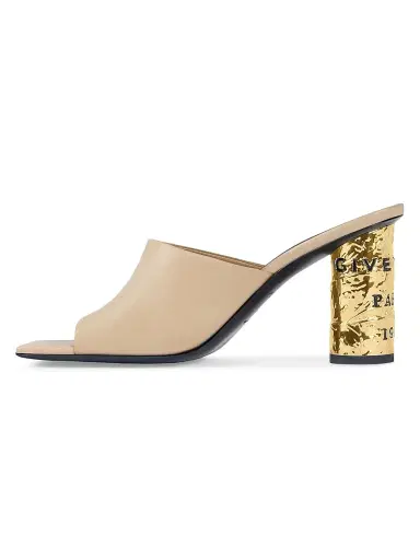 Givenchy Women's Tape Heeled Mules in Leather - Beige | Thumbnail 3 Givenchy Women's Tape Heeled Mules in Leather - Beige | Thumbnail 3
