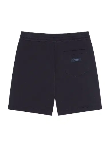 Givenchy Men's Bermuda Shorts in Fleece with Paris Gros Grain - Dark Navy - Size XXL | Thumbnail 2