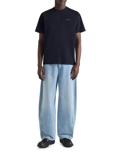 Givenchy Men's T-Shirt in Cotton with Paris Gros Grain - Dark Navy - Size XS | Thumbnail 4