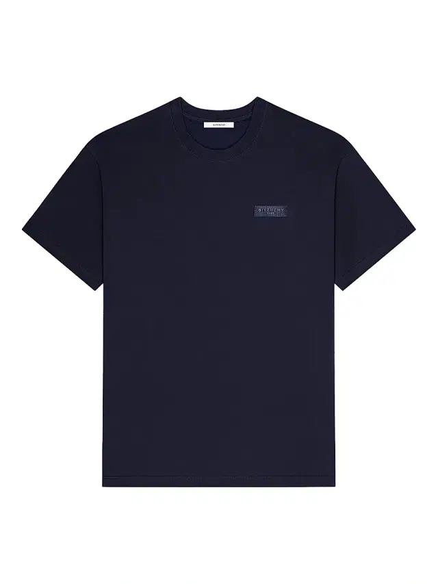 Givenchy Men's T-Shirt in Cotton with Paris Gros Grain - Dark Navy