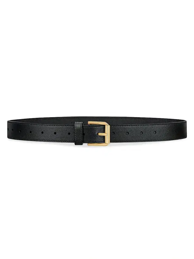 Givenchy Women's Voyou Long Belt in Shiny Leather - Black