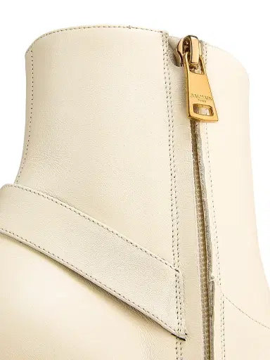 Balmain Women's Anthem 95MM Leather Ankle Boots - Cream | Thumbnail 5 Balmain Women's Anthem 95MM Leather Ankle Boots - Cream | Thumbnail 5