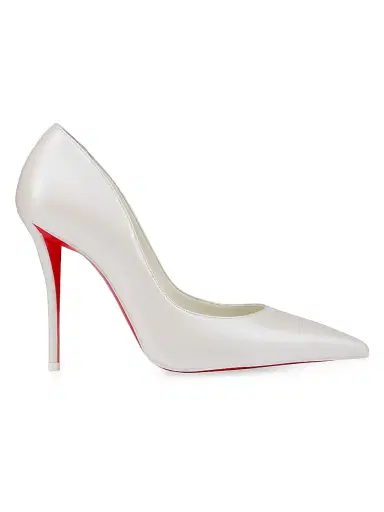 Christian Louboutin Women's Miss Z Nappa Leather 100MM Pumps - White - Size 12.5 | Thumbnail 1 Christian Louboutin Women's Miss Z Nappa Leather 100MM Pumps - White - Size 12.5 | Thumbnail 1