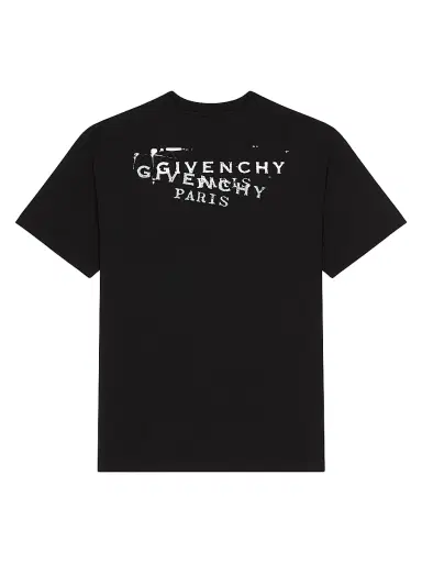 Givenchy Men's T-Shirt in Cotton with Stamp Print - Black - Size XXL | Thumbnail 2