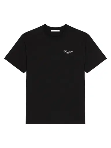 Givenchy Men's T-Shirt in Cotton with Stamp Print - Black - Size XXL | Thumbnail 1