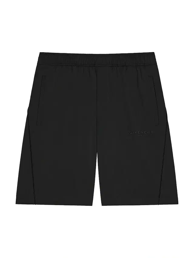 Givenchy Men's Bermuda Shorts with Paris Jacquard - Black