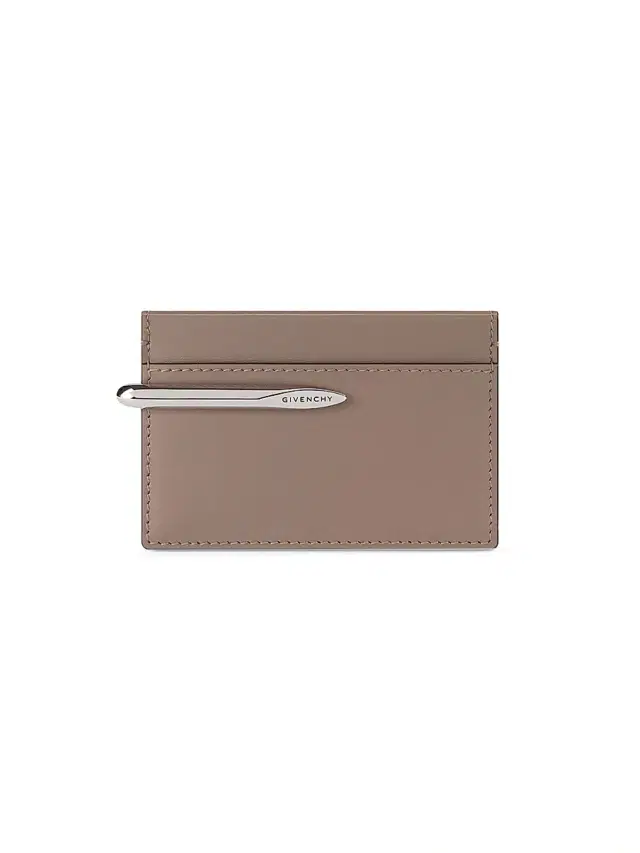 Givenchy Women's Pinch Card Holder in Leather - Taupe