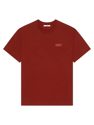 Givenchy Men's T-Shirt in Cotton with Paris Gros Grain - Dark Red - Size XXL | Thumbnail 1