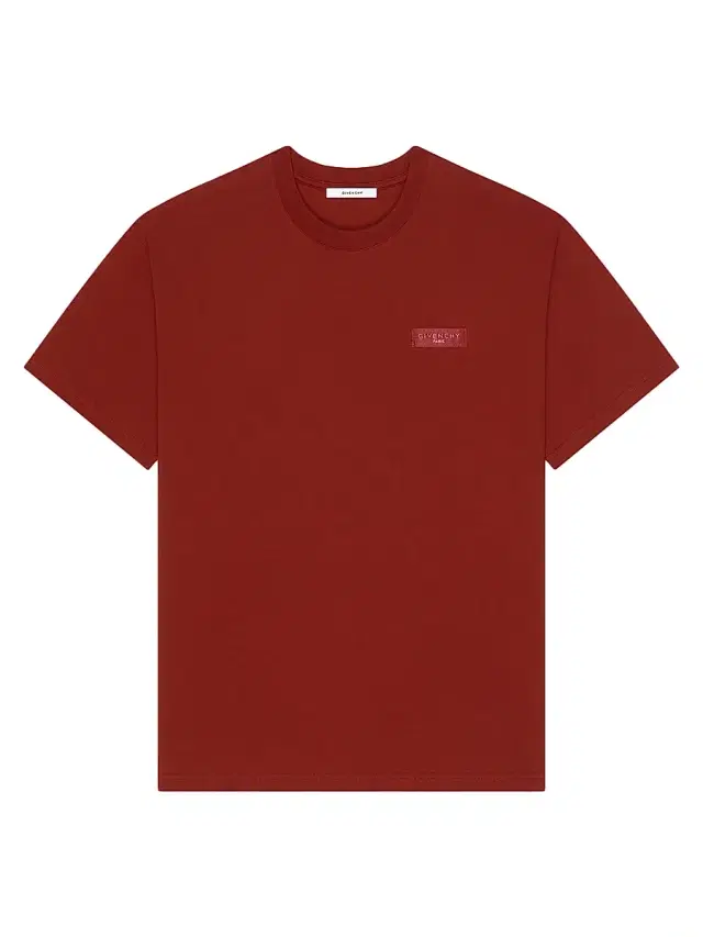 Men's T-Shirt in Cotton with Paris Gros Grain - Dark Red