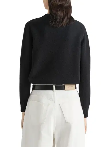 Givenchy Women's Sweater in Wool and Cashmere with Paris 1952 - Black | Thumbnail 4 Givenchy Women's Sweater in Wool and Cashmere with Paris 1952 - Black | Thumbnail 4