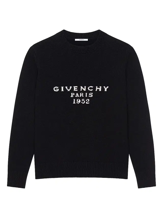 Women's Sweater in Wool and Cashmere with  Paris 1952 - Black