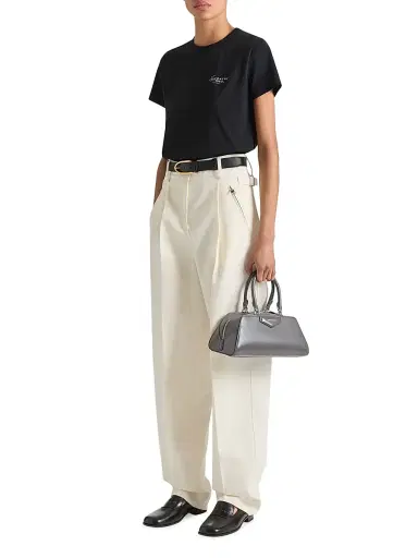 Givenchy Women's T-Shirt in Cotton with Stamp Print - Black | Thumbnail 3 Givenchy Women's T-Shirt in Cotton with Stamp Print - Black | Thumbnail 3