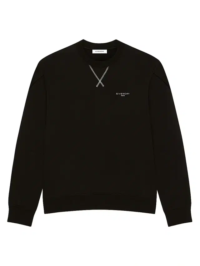 Men's Couture Seam Sweatshirt in Fleece - Black
