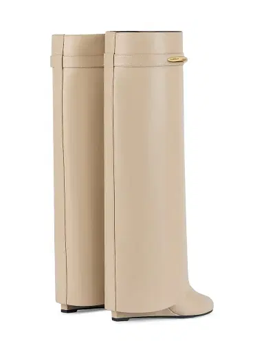 Givenchy Women's Shark Boots in Leather - Beige | Thumbnail 4