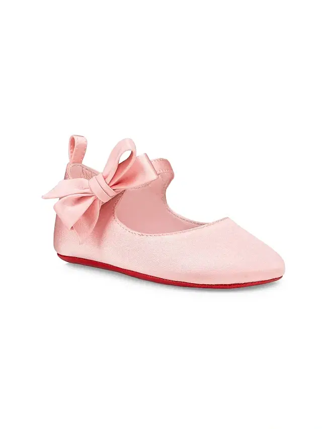 Christian Louboutin Baby Girl's Lou Babe Ballerina Flats - Pink 3 (Baby)