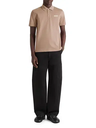 Givenchy Men's Polo in Cotton with Paris Gros Grain - Beige - Size Small | Thumbnail 2