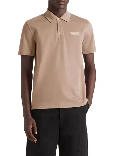 Givenchy Men's Polo in Cotton with Paris Gros Grain - Beige - Size Small | Thumbnail 4