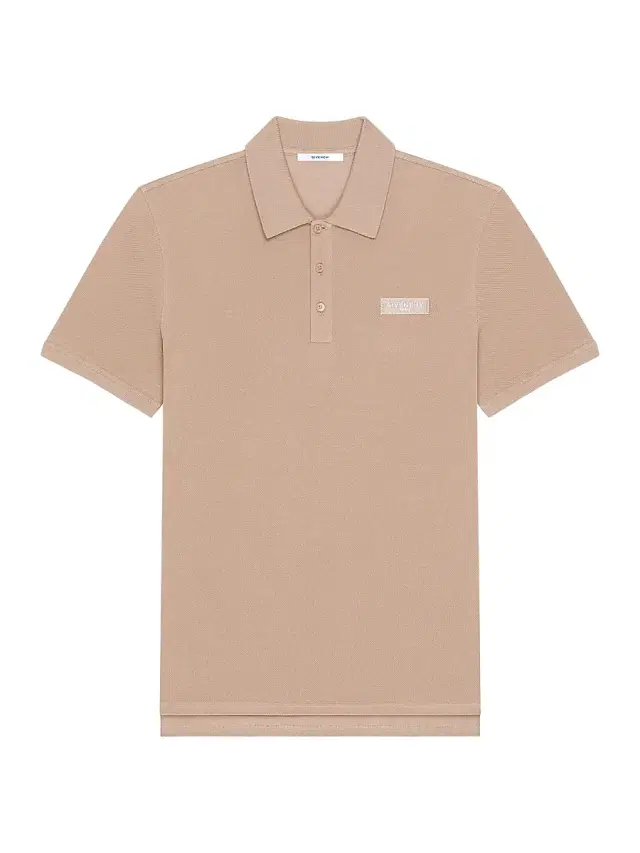 Givenchy Men's Polo in Cotton with Paris Gros Grain - Beige
