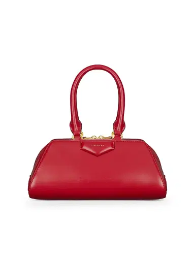 Givenchy Women's Mini Antigona Cube East-West Top Handle Bag - Vermillon | Thumbnail 1 Givenchy Women's Mini Antigona Cube East-West Top Handle Bag - Vermillon | Thumbnail 1