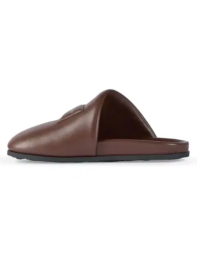 Givenchy Men's Label Flat Mules in Nappa Leather - Brown - Size 11 | Thumbnail 3 Givenchy Men's Label Flat Mules in Nappa Leather - Brown - Size 11 | Thumbnail 3
