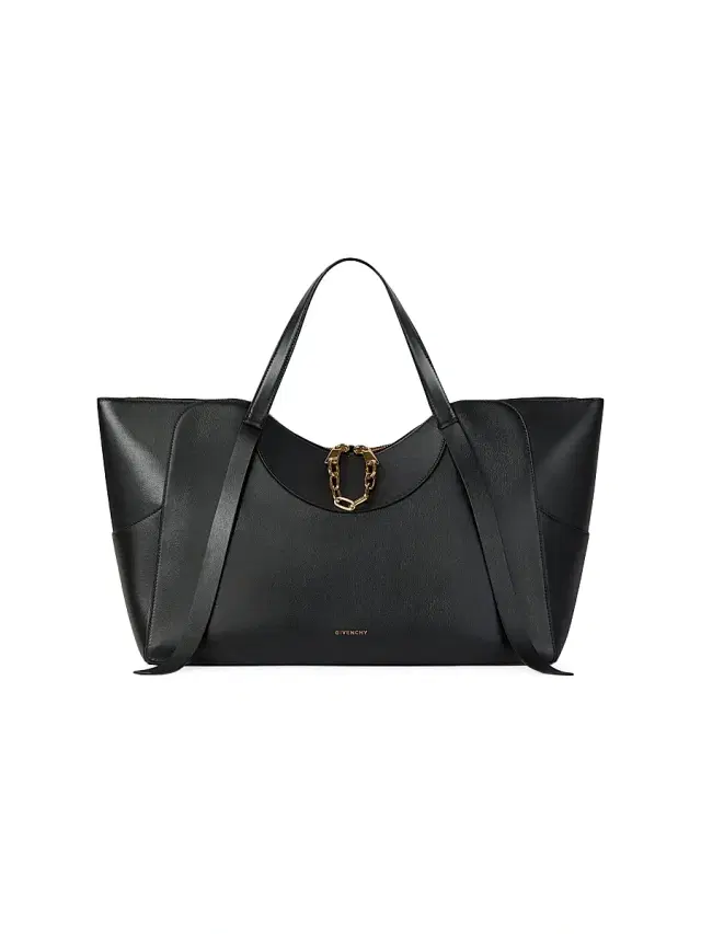 Women's The Snatch  Shoulder Bag in Grained Leather - Black