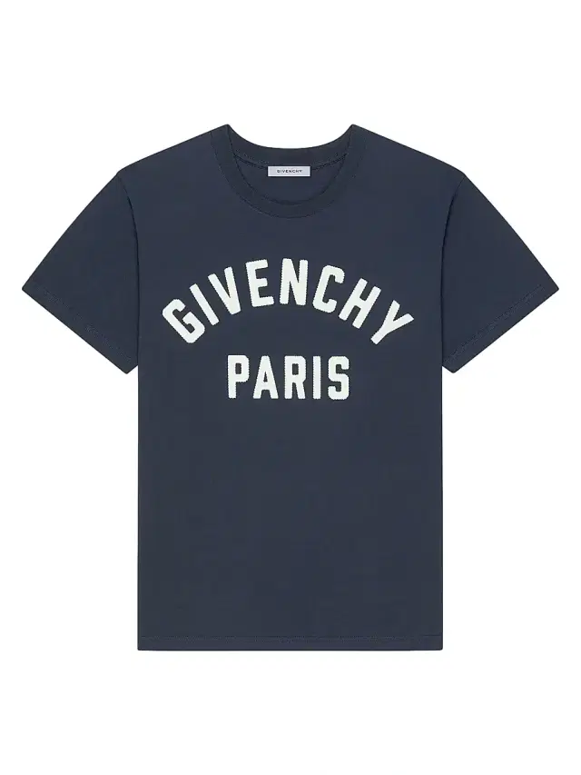 Givenchy Men's Paris T-Shirt in Cotton - Navy White