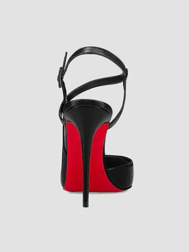 Christian Louboutin Women's Jenlove Leather 100MM Strappy Pumps | Thumbnail 3 Christian Louboutin Women's Jenlove Leather 100MM Strappy Pumps | Thumbnail 3