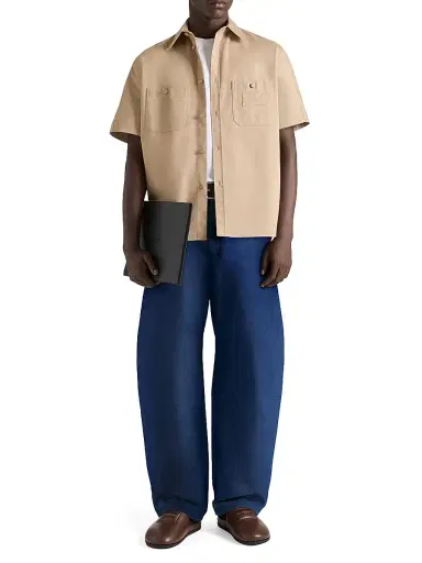 Givenchy Men's Couture Seam Shirt in Cotton with Patch - Beige - Size XXL | Thumbnail 4 Givenchy Men's Couture Seam Shirt in Cotton with Patch - Beige - Size XXL | Thumbnail 4