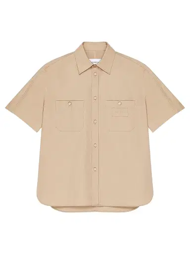 Givenchy Men's Couture Seam Shirt in Cotton with Patch - Beige - Size XXL | Thumbnail 1 Givenchy Men's Couture Seam Shirt in Cotton with Patch - Beige - Size XXL | Thumbnail 1