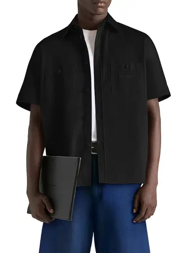 Givenchy Men's Couture Seam Shirt in Cotton with Patch | Thumbnail 2 Givenchy Men's Couture Seam Shirt in Cotton with Patch | Thumbnail 2