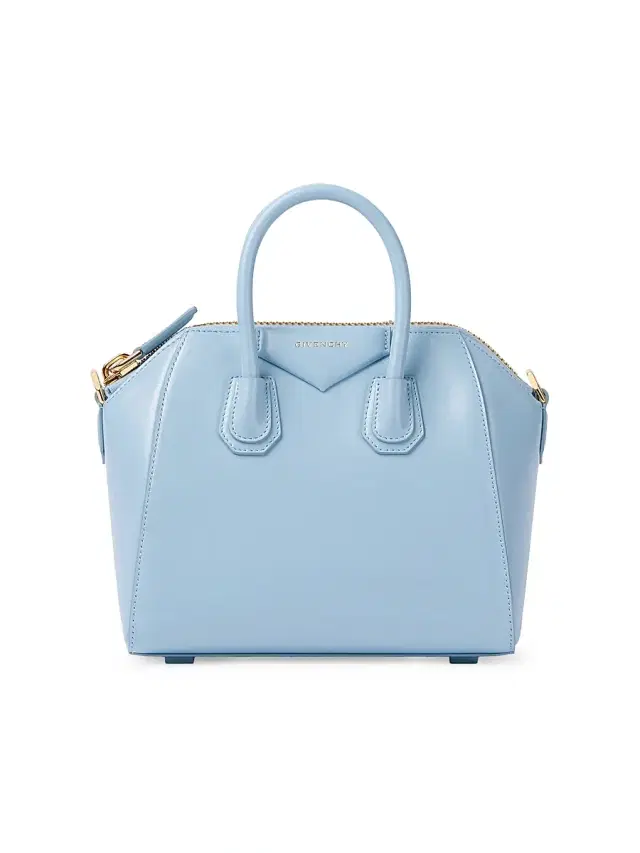 Givenchy Women's Mini Antigona Top Handle Bag in Box Leather - Light Blue