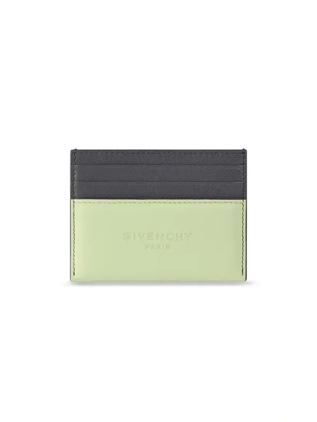 Givenchy Men's Antigona Stamped Bicolored Card Holder in Leather - Pale Green