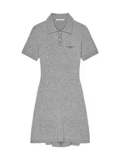 Givenchy Women's Polo Dress in Wool and Cashmere - Light Grey | Thumbnail 1 Givenchy Women's Polo Dress in Wool and Cashmere - Light Grey | Thumbnail 1