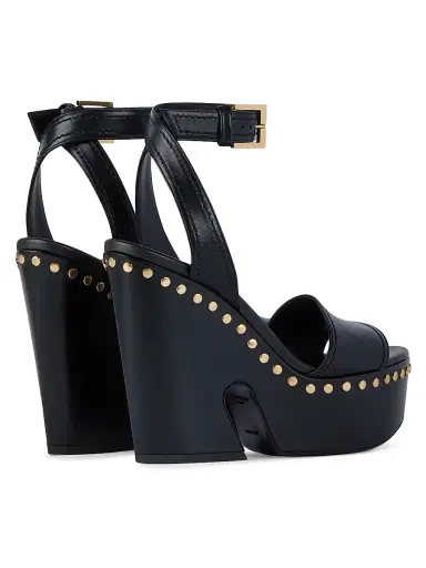 Givenchy Women's Clog Platform Sandals in Leather with Studs Detail - Black - Size 11 | Thumbnail 4 Givenchy Women's Clog Platform Sandals in Leather with Studs Detail - Black - Size 11 | Thumbnail 4