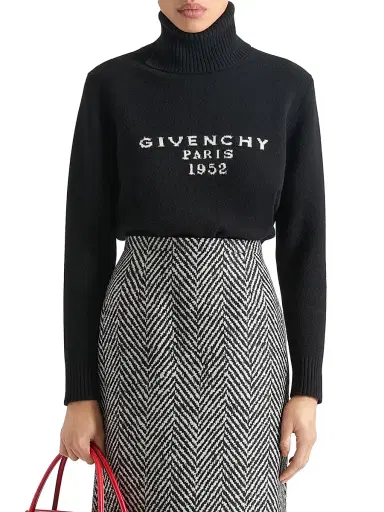 Givenchy Women's Turtleneck Sweater in Wool and Cashmere - Black | Thumbnail 3 Givenchy Women's Turtleneck Sweater in Wool and Cashmere - Black | Thumbnail 3