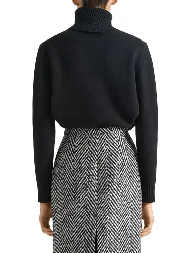 Givenchy Women's Turtleneck Sweater in Wool and Cashmere - Black | Thumbnail 4 Givenchy Women's Turtleneck Sweater in Wool and Cashmere - Black | Thumbnail 4