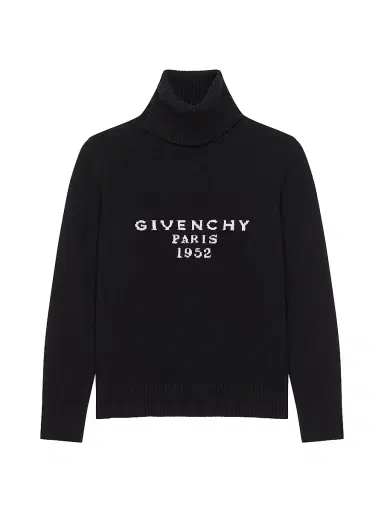 Givenchy Women's Turtleneck Sweater in Wool and Cashmere - Black | Thumbnail 1 Givenchy Women's Turtleneck Sweater in Wool and Cashmere - Black | Thumbnail 1
