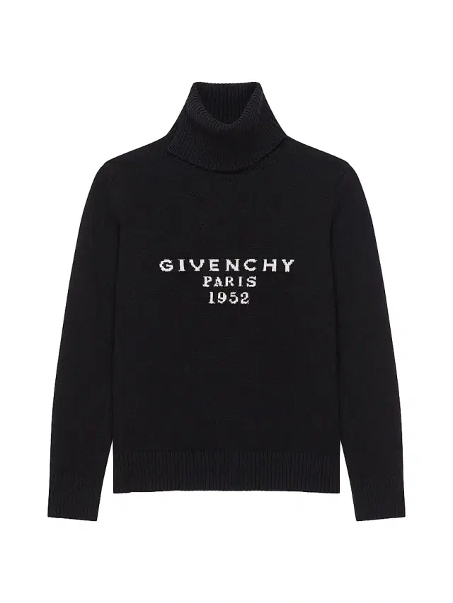 Women's Turtleneck Sweater in Wool and Cashmere - Black
