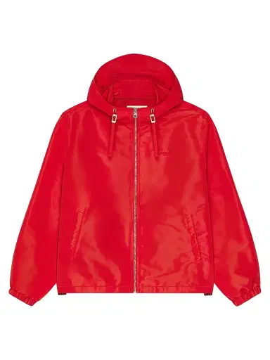 Givenchy Men's Windbreaker Jacket in Polyfaille Embroidered Paris | Thumbnail 1 Givenchy Men's Windbreaker Jacket in Polyfaille Embroidered Paris | Thumbnail 1