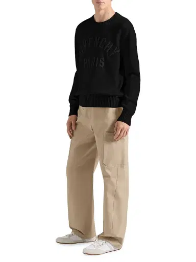 Givenchy Men's Paris Sweater in Cotton - Black | Thumbnail 2