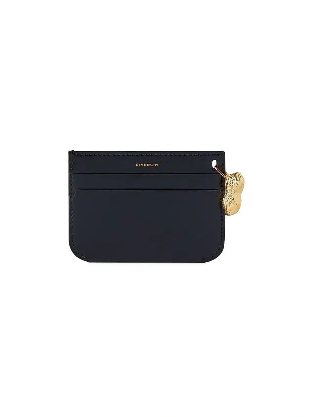 Women's Lucky Charms Card Holder in Box Leather - Black