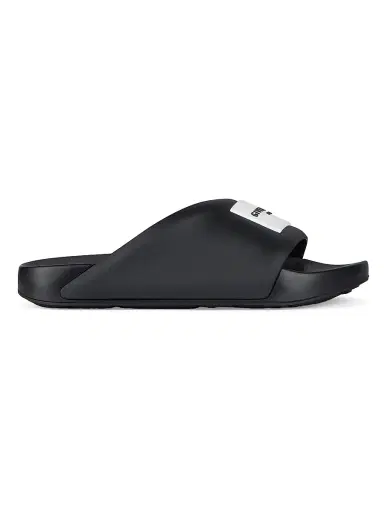 Givenchy Women's Label Flat Mules in Rubber - Black - Size 11 | Thumbnail 1 Givenchy Women's Label Flat Mules in Rubber - Black - Size 11 | Thumbnail 1