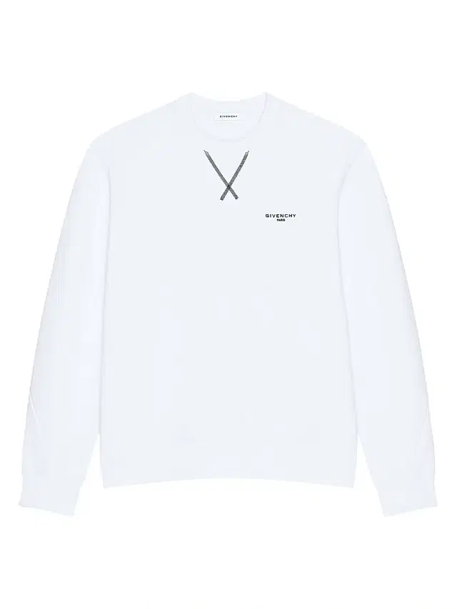Men's Couture Seam Sweatshirt in Fleece - White