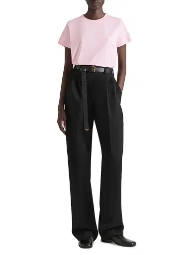 Givenchy Women's T-Shirt in Cotton with Stamp Print - Light Pink | Thumbnail 2