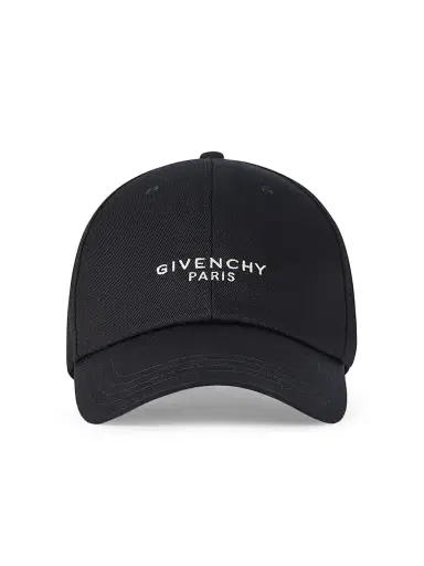 Givenchy Men's Paris Embroidered Cap in Cotton - Black | Thumbnail 1 Givenchy Men's Paris Embroidered Cap in Cotton - Black | Thumbnail 1