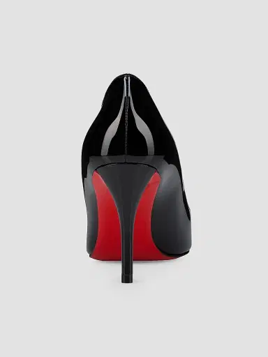 Christian Louboutin Women's Miss Z 80MM Patent Leather Pumps - Black | Thumbnail 3 Christian Louboutin Women's Miss Z 80MM Patent Leather Pumps - Black | Thumbnail 3