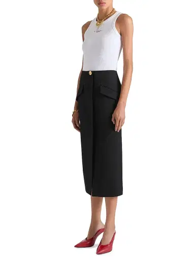 Givenchy Women's Slim Fit Tank Top in Cotton with Paris Print - White - Size XS | Thumbnail 2