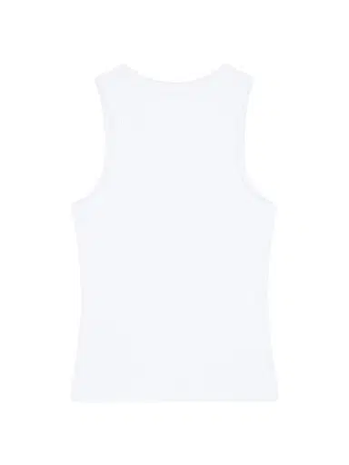 Givenchy Women's Slim Fit Tank Top in Cotton with Paris Print - White - Size XS | Thumbnail 3